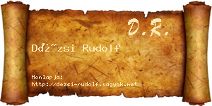 Dézsi Rudolf névjegykártya